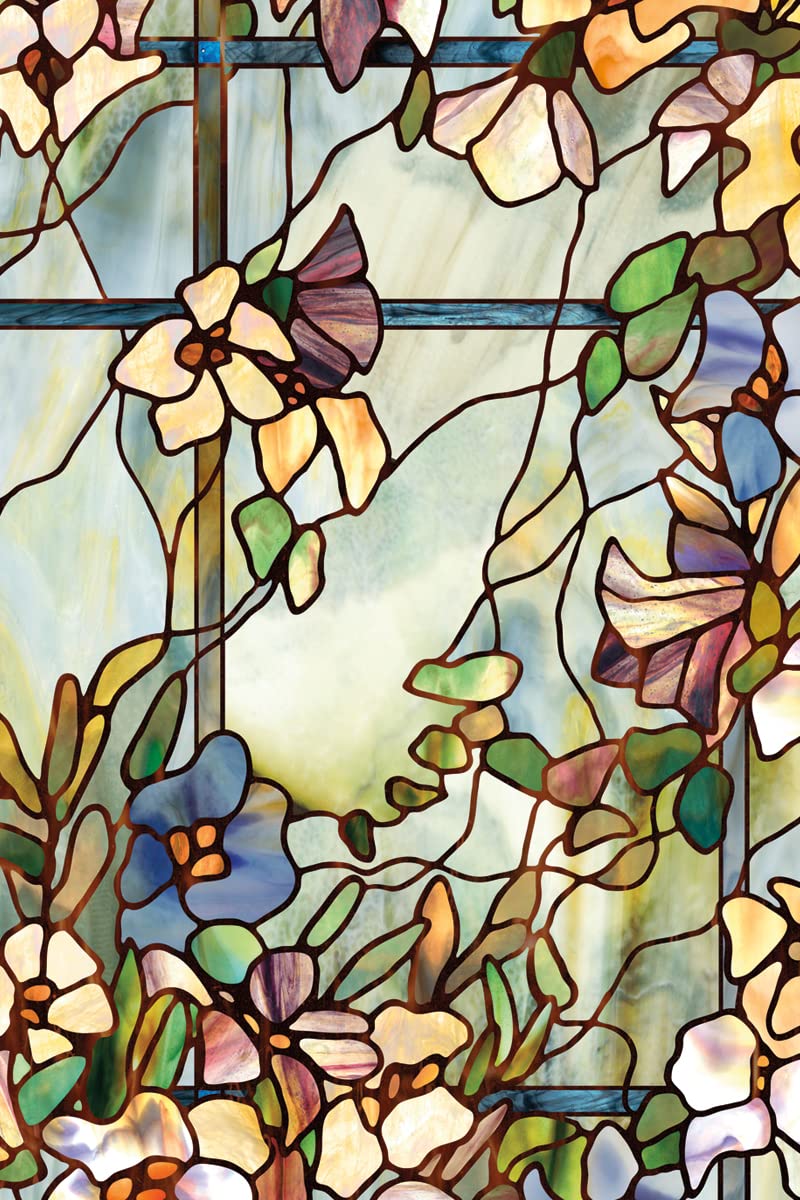 Artscape Trellis | Privacy Window Film with Vibrant Colored Pattern | Non-Adhesive & UV Protection | Easy to Apply & Removable | 24 x 36 Inches | Made in USA - Image 2